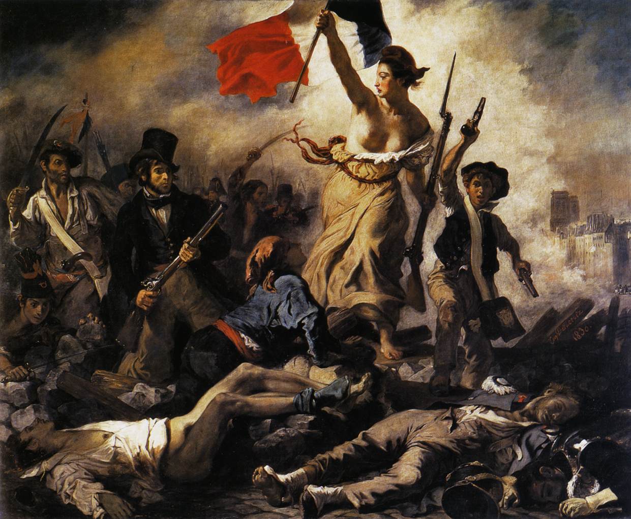 Painting showing allegory of LIberty