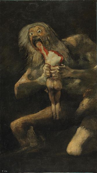 painting of Saturn devouring his son
